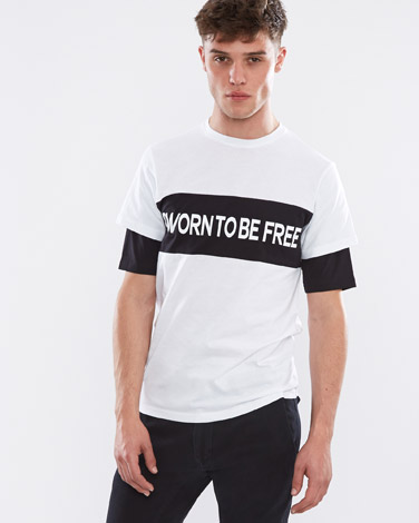 Paul Galvin White Slogan T-Shirt